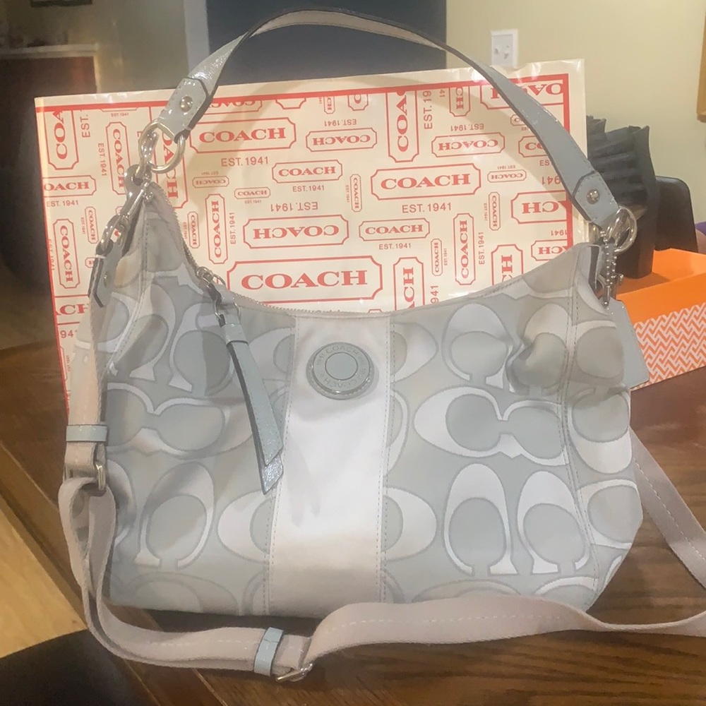 Grey coach bag